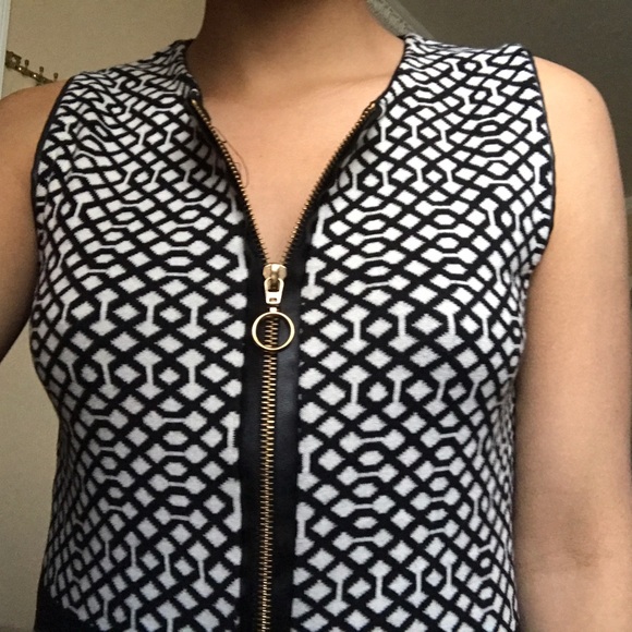 Zara Black and White Sweater Dress