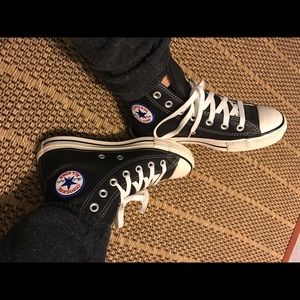 black leather converse size 3.5