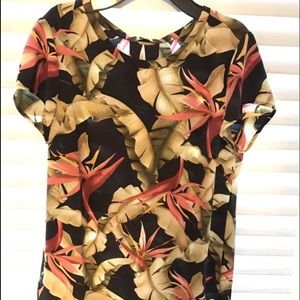Tommy Bahama 100% silk top blouse women's XXS