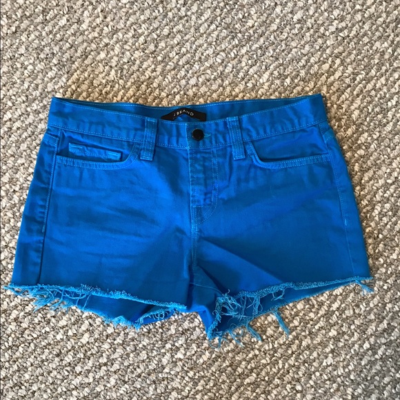Hardly worn cerulean blue JBrand cutoffs - Picture 1 of 3