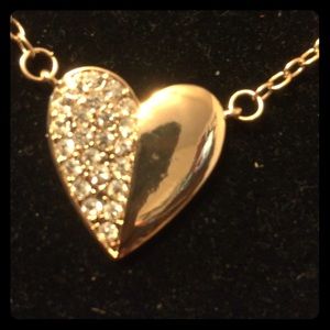 Beautiful 14 ct gold dipped heart necklace