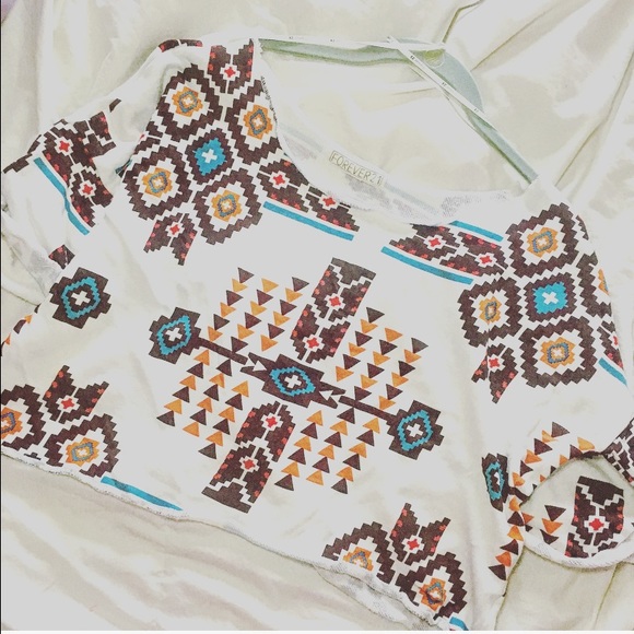 Forever 21 patterned crop top