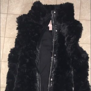 Black Fur Vest