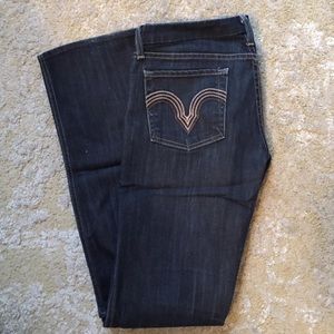 7 for all mankind dark denim straight leg jean