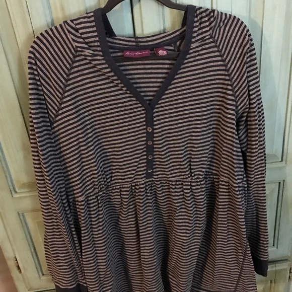 Hooded baby-doll tunic