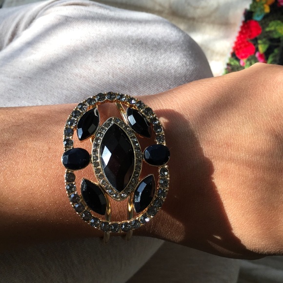 New York & Company Jewelry - Sold! Black and gold glam bracelet