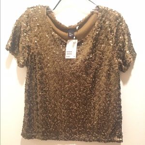 Gold Sequin Top
