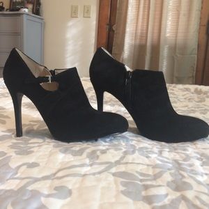 Black bootie heels