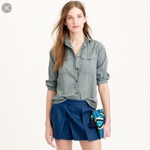 J Crew "lightweight camp shirt" Size 0! NWOT