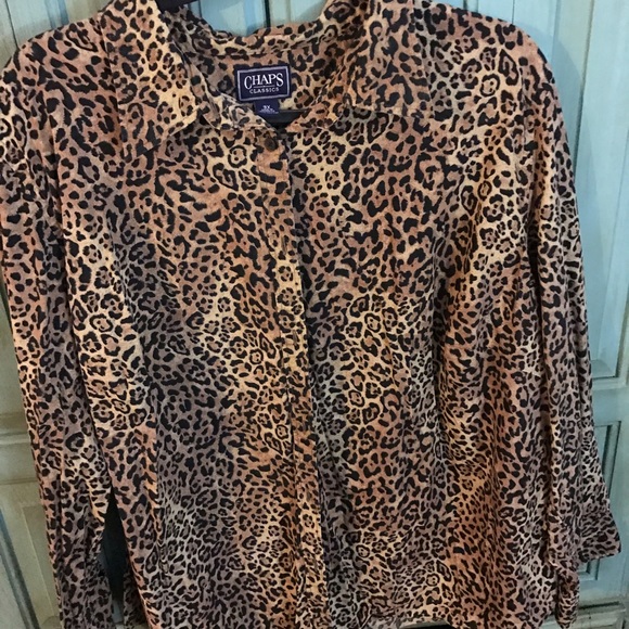 Cheetah print button down