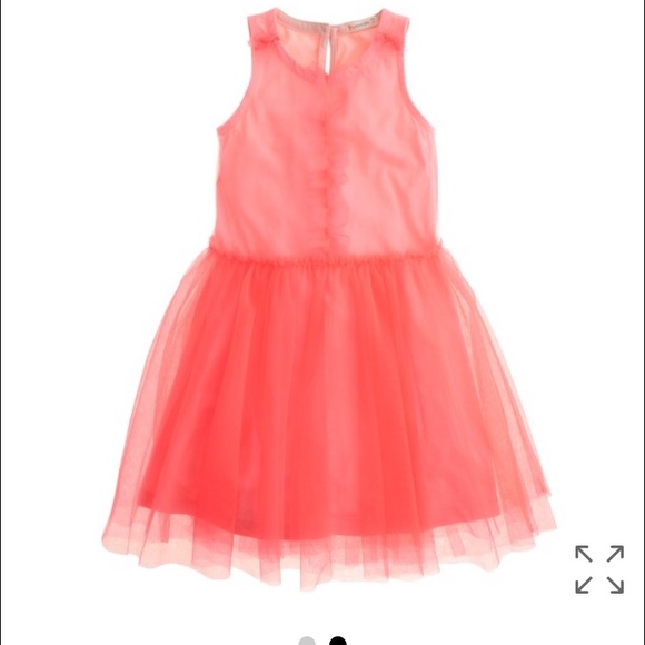J Crew Girls Ruffled Tulle Party Dress Size 6 NWT