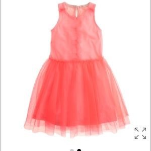 J Crew Girls Ruffled Tulle Party Dress Size 6 NWT