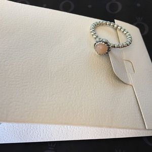 October pandora pink opal ring