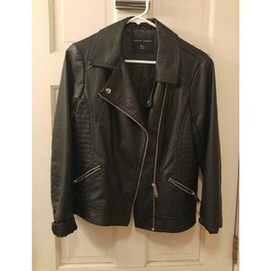 Faux Leather Moto Jacket