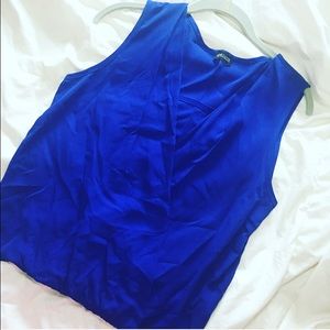 Love Culture, blue blouse with back opening