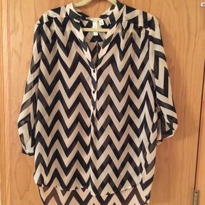 Chevron print high/ low top