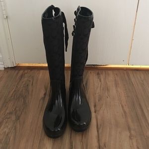 Coach Rain boots.