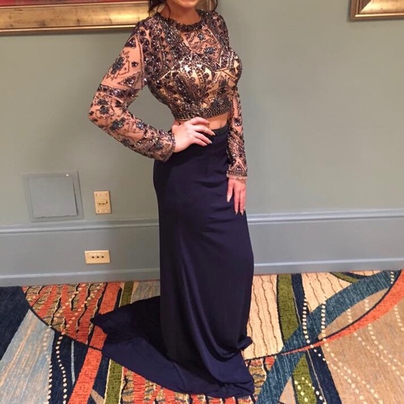 Two Piece Prom Dress - Picture 4 of 5