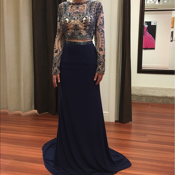 Two Piece Prom Dress - Picture 1 of 5