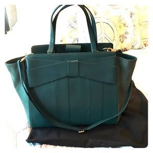 ZAC Zac Posen emerald green tote