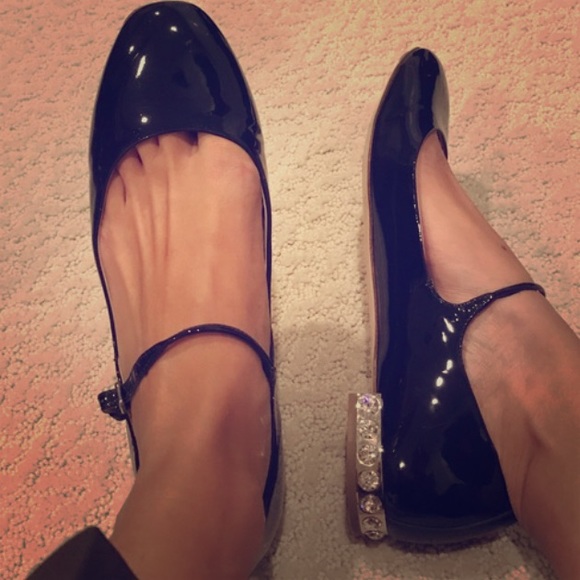 Miu miu Oxford ballerina Mary Jane flats