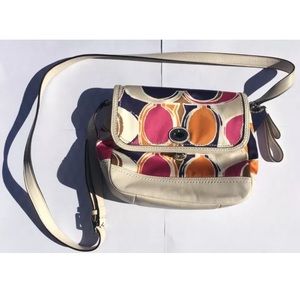 Coach Park Hand Drawn Scarf Print Crossbody Bag