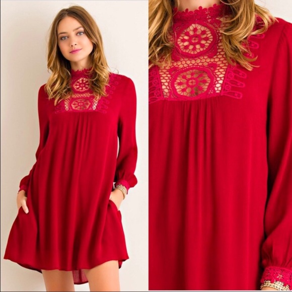 Burgundy Victorian style dress