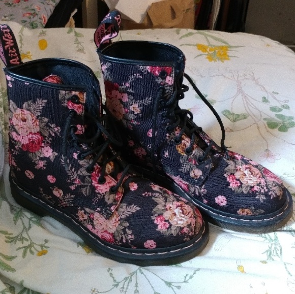 Floral Doc Martens Canvas boots