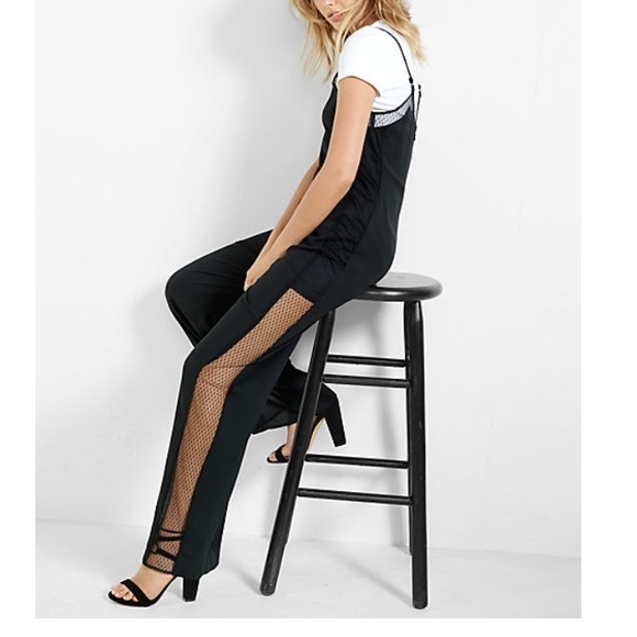 Express dotted meshed jumpsuit