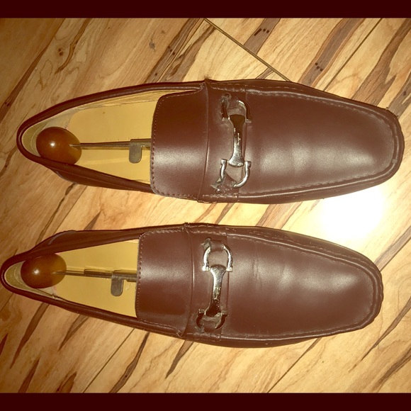 Salvatore Ferragamo Plum Driving Loafer Dark Brown
