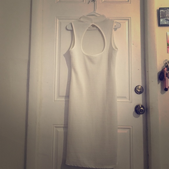 Classic White Knee Length Dress