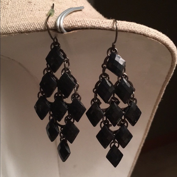 Black Chandelier Crystal earrings
