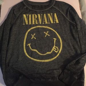 Long sleeve Nirvana sweatshirt.