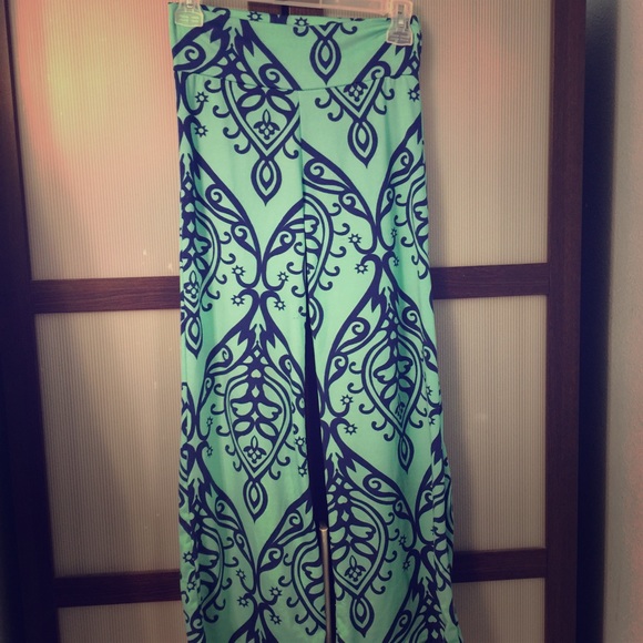 Teal palooza pants