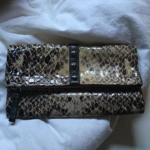 Authentic Brighton python print clutch/wallet