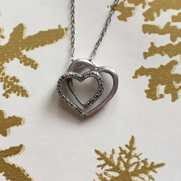 Double heart necklace 💕 - Picture 2 of 5