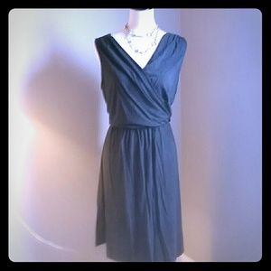 Soft and pretty gray wrap dress