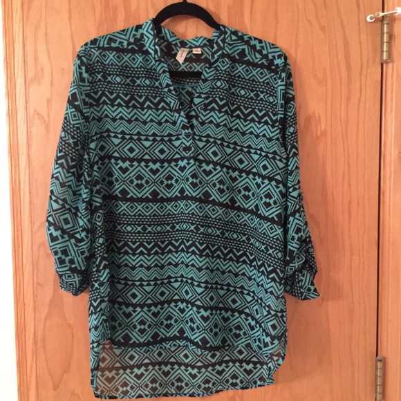 Aztec/ Chevron Print Top