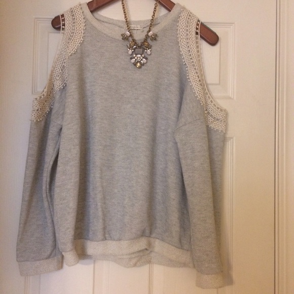 Cold shoulder sweater