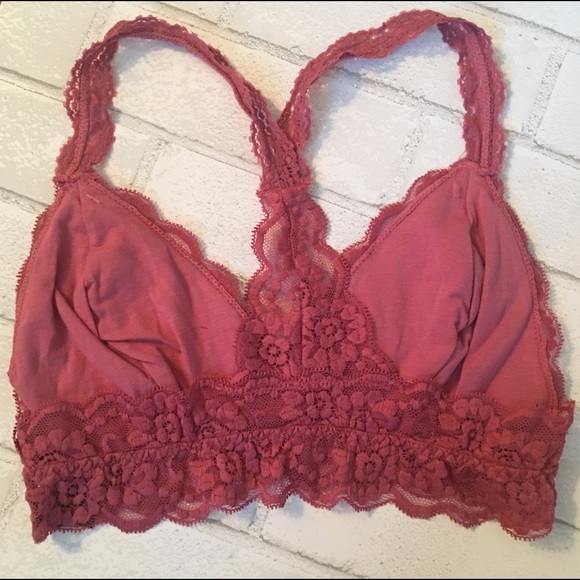 Racerback Lace Bralette In Blush Mauve - Picture 2 of 4