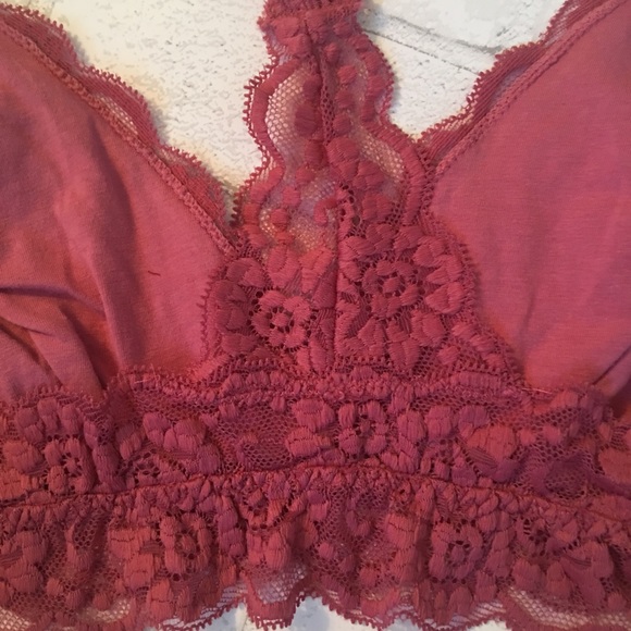 Racerback Lace Bralette In Blush Mauve - Picture 4 of 4