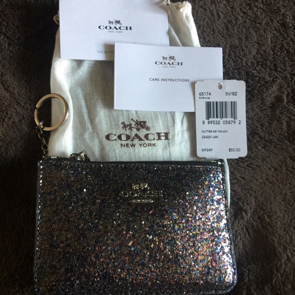 Coach Glitter Key Pouch