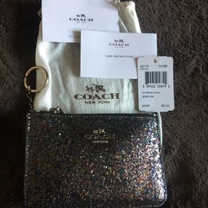 Coach Glitter Key Pouch