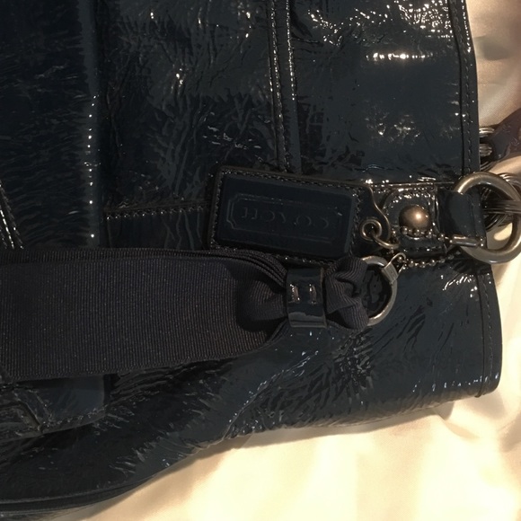 Large Blue Coach Satchel/Tote - Picture 2 of 3