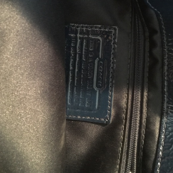 Large Blue Coach Satchel/Tote - Picture 3 of 3