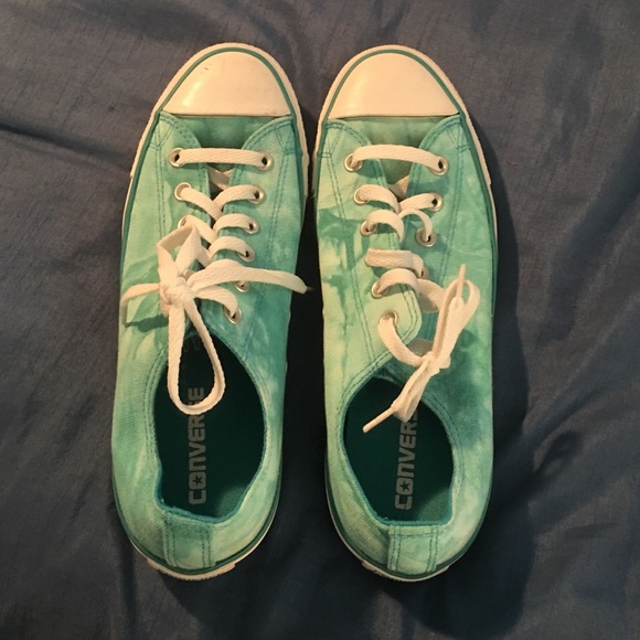 Converse low tops - Aqua Tie Dye