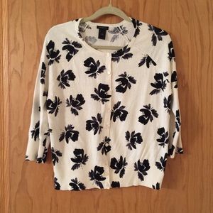 Ann Taylor Flower Detail Cardigan