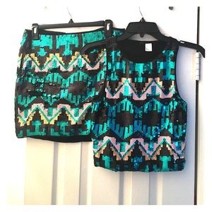 H&M 2 Piece Sequin Outfit