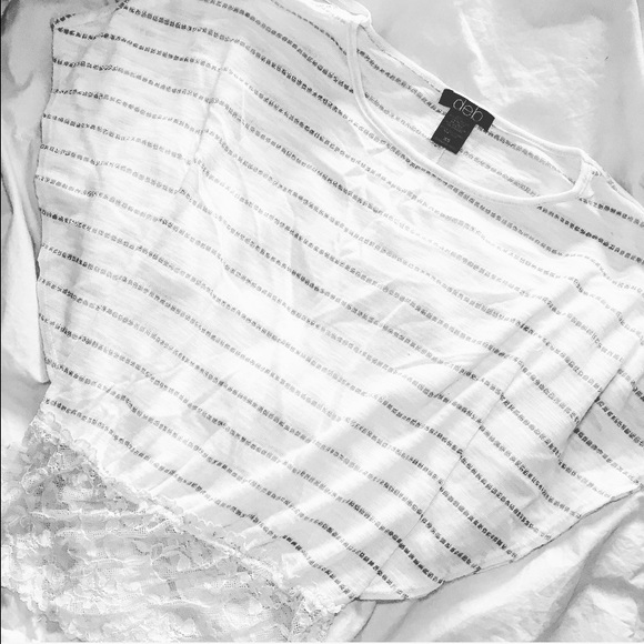 Deb, White top with silver details