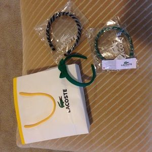NEW 3 Lacoste head bands